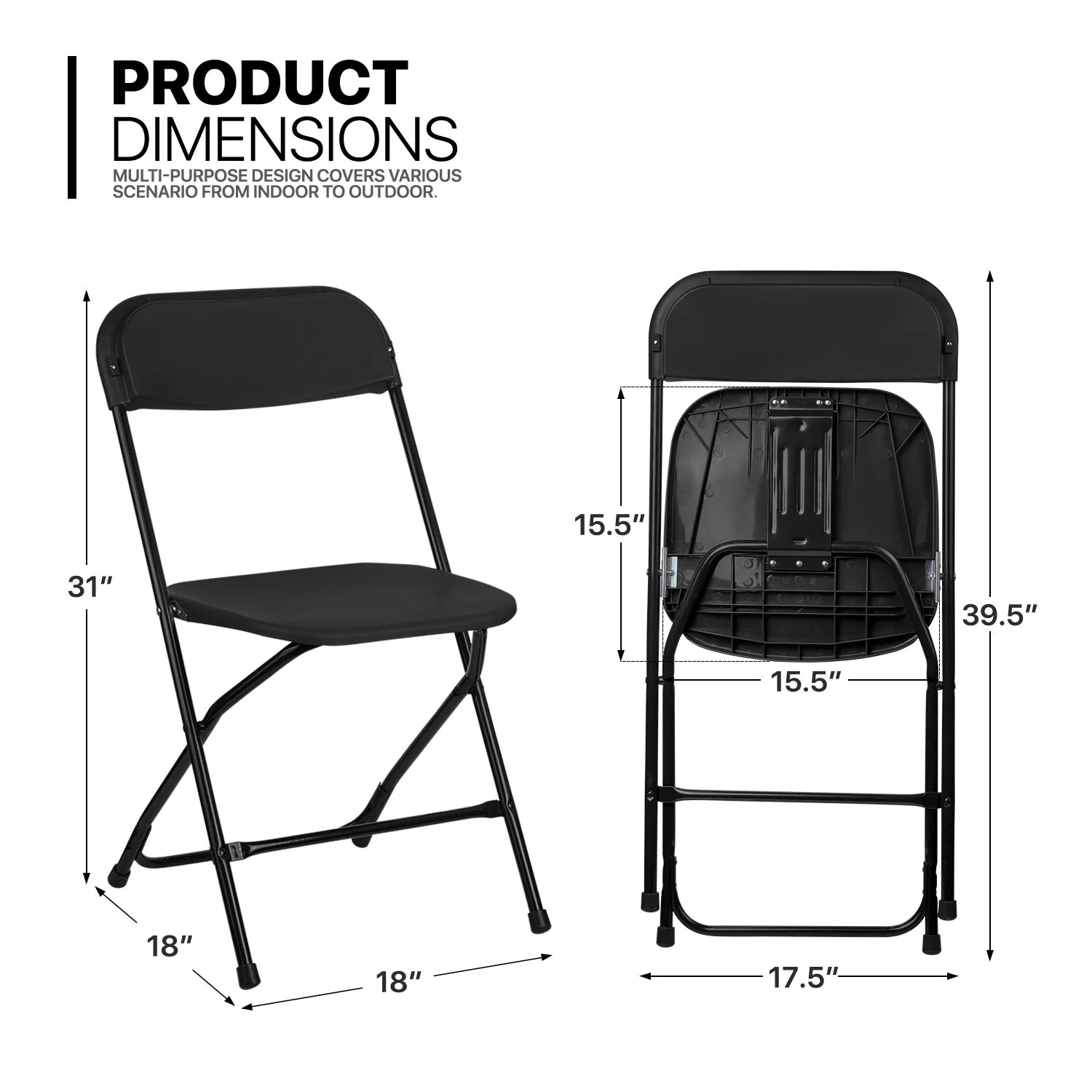 10 Pcs Foldable Chair